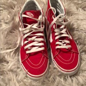Red high top vans